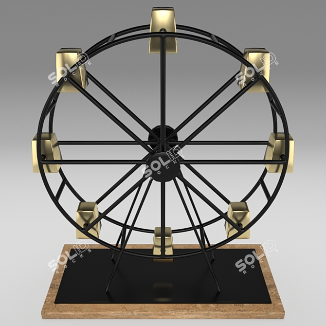 Miniature Ferris Wheel Model 3D model image 1