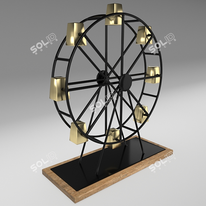 Miniature Ferris Wheel Model 3D model image 2