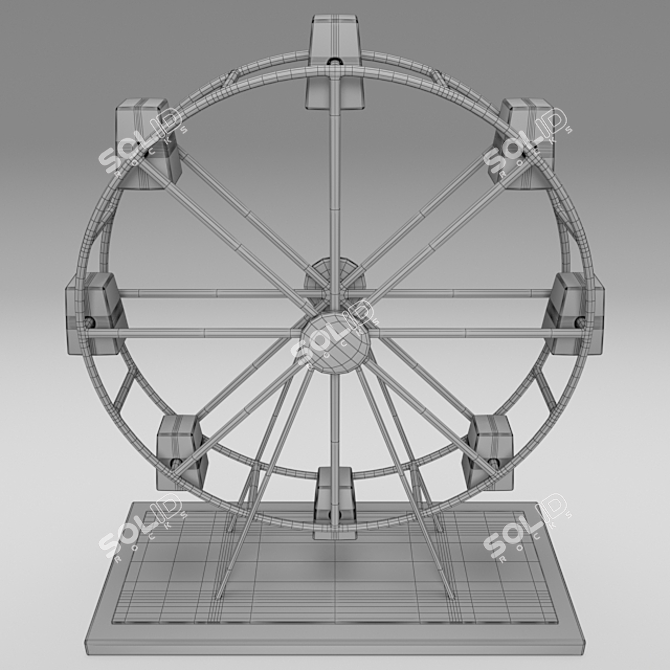 Miniature Ferris Wheel Model 3D model image 3