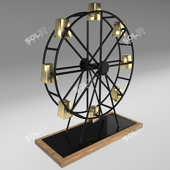 Miniature Ferris Wheel Model 3D model image 5