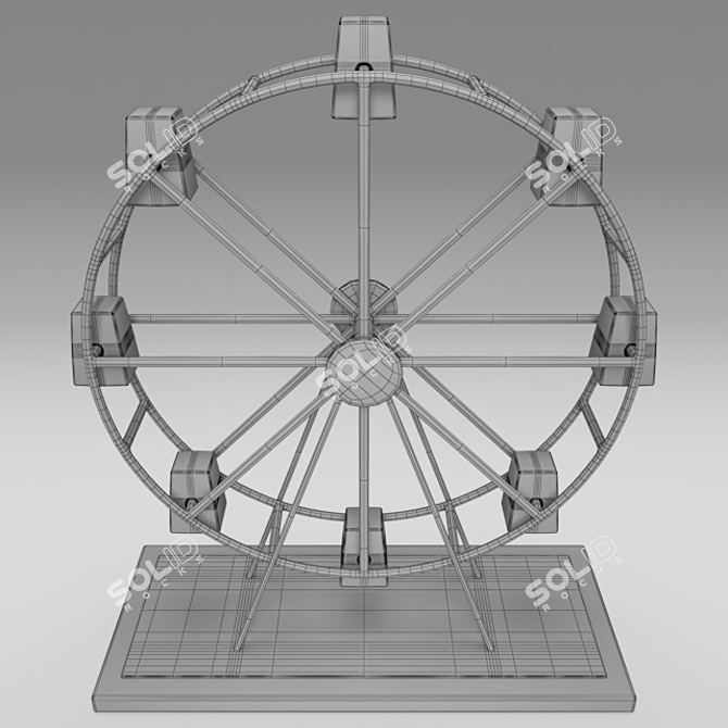 Miniature Ferris Wheel Model 3D model image 6