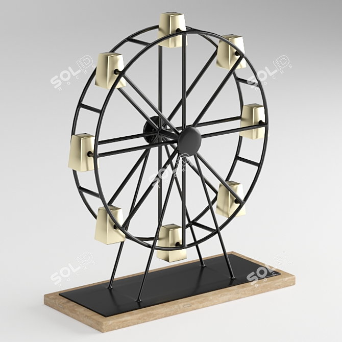 Miniature Ferris Wheel Model 3D model image 8