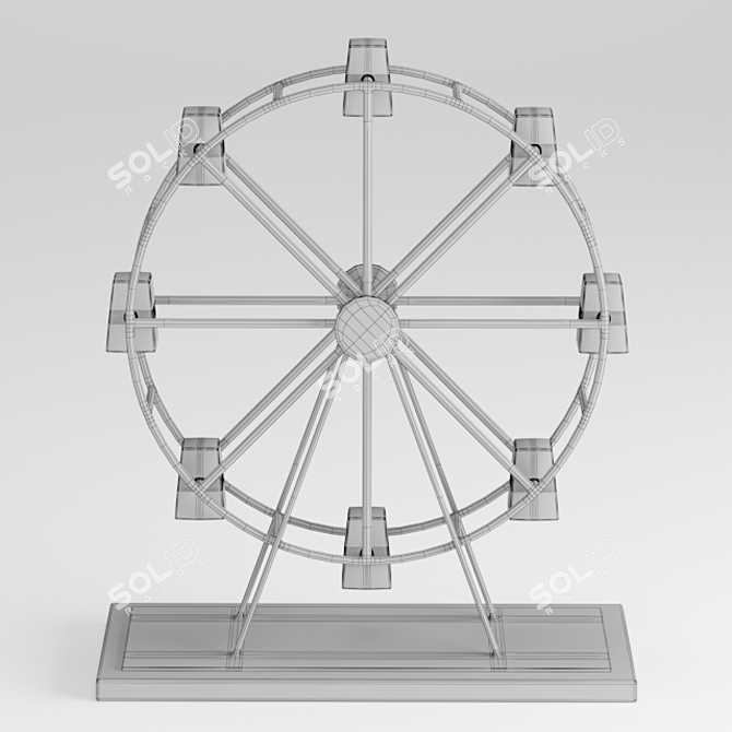 Miniature Ferris Wheel Model 3D model image 9