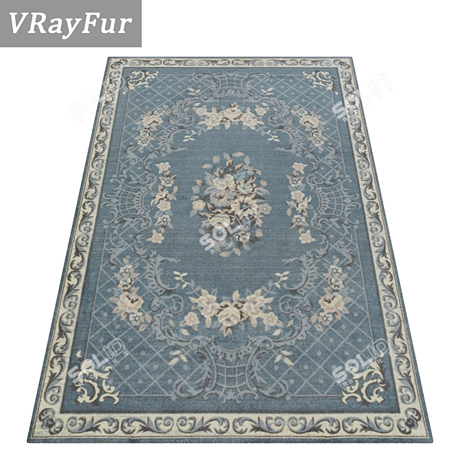Luxury Carpets Set with High-Quality Textures 3D model image 2