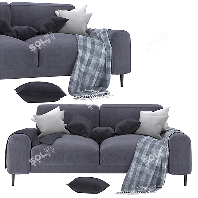 Modern Comfort Love Sofa 3D model image 2