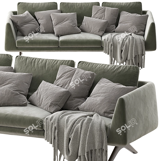 Hepburn De La Espada 225: Timeless Luxury Sofa 3D model image 2