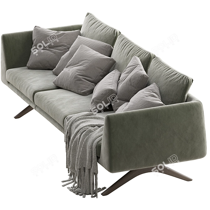 Hepburn De La Espada 225: Timeless Luxury Sofa 3D model image 3