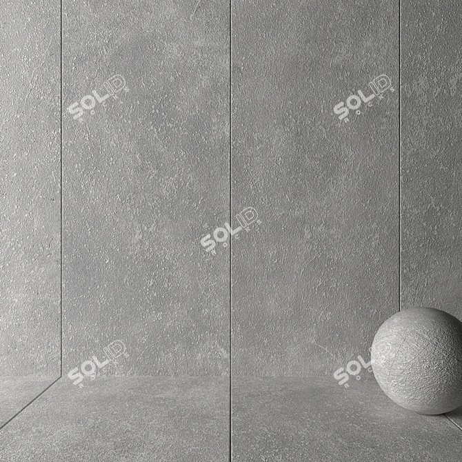 KIBO Grey Stone Wall Tiles 3D model image 2