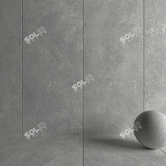 KIBO Grey Stone Wall Tiles 3D model image 3