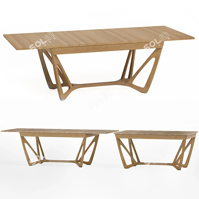 Versatile Wenanty Dining Table 3D model image 1