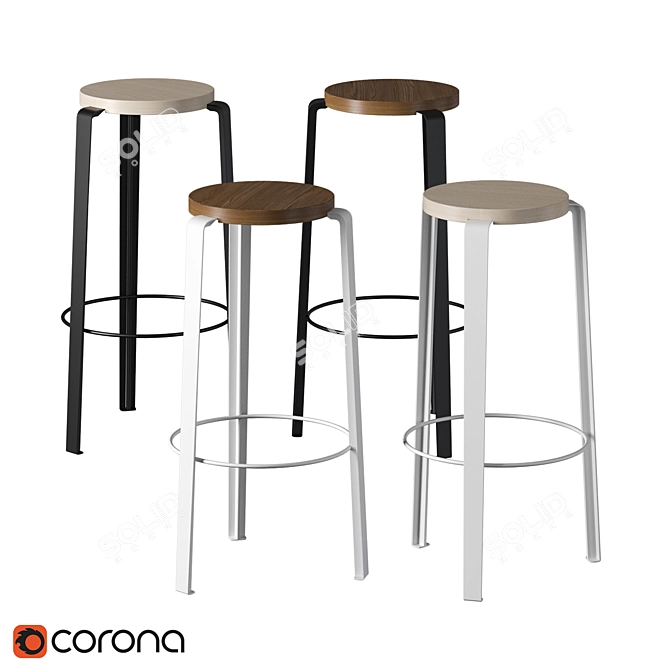 Tiptoe Lou | Creative Bar Stool 3D model image 2