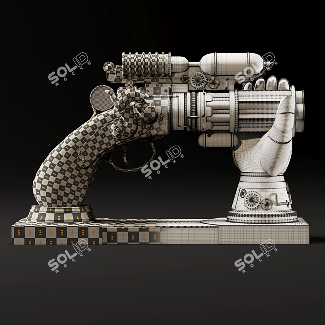 Steampunk Inspired Decorative Gun 3D model image 5