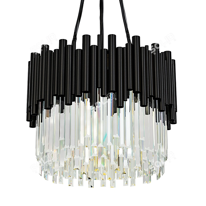 Elegant Calozzo Crystal Chandelier 3D model image 1