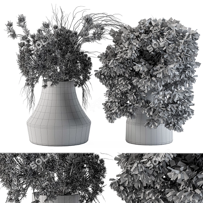 14 Dried Plants: Beauty Preserved 3D model image 4