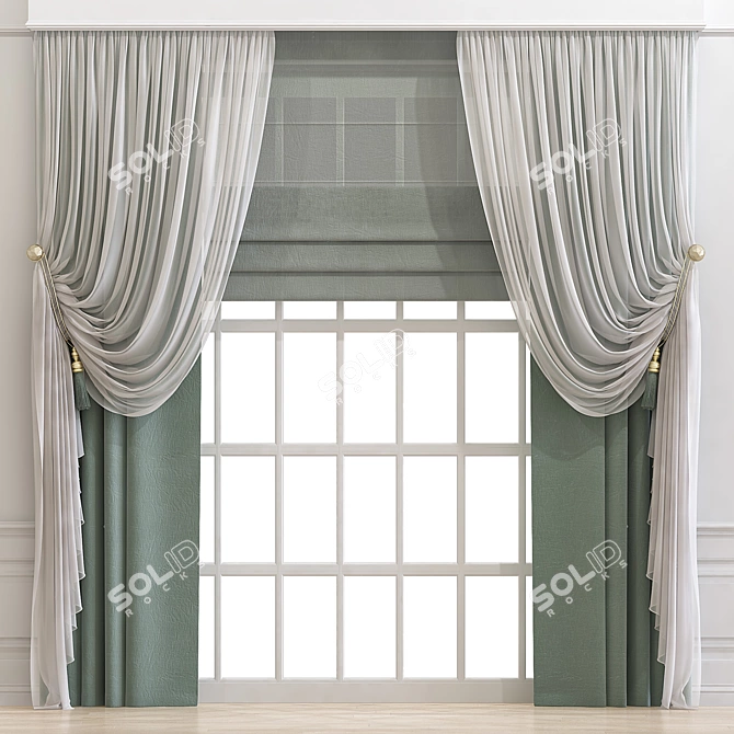 Revamp 677 Curtain 3D model image 1