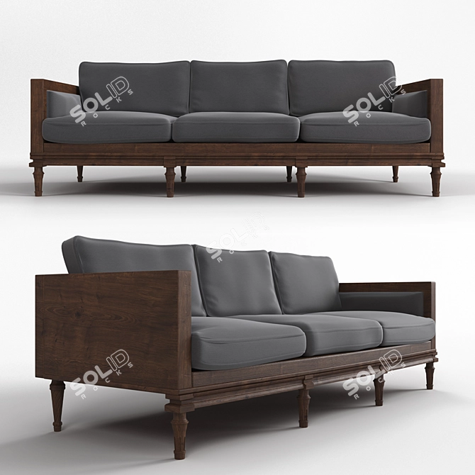 Comfortable Sofa for Relaxing 3D model image 1