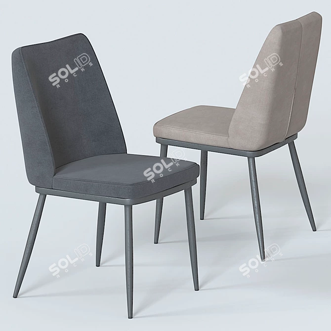 Marshall Table and Joss Chair: Modern Elegance for Dining 3D model image 5