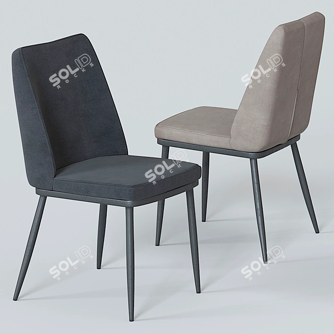 Marshall Table and Joss Chair: Modern Elegance for Dining 3D model image 9