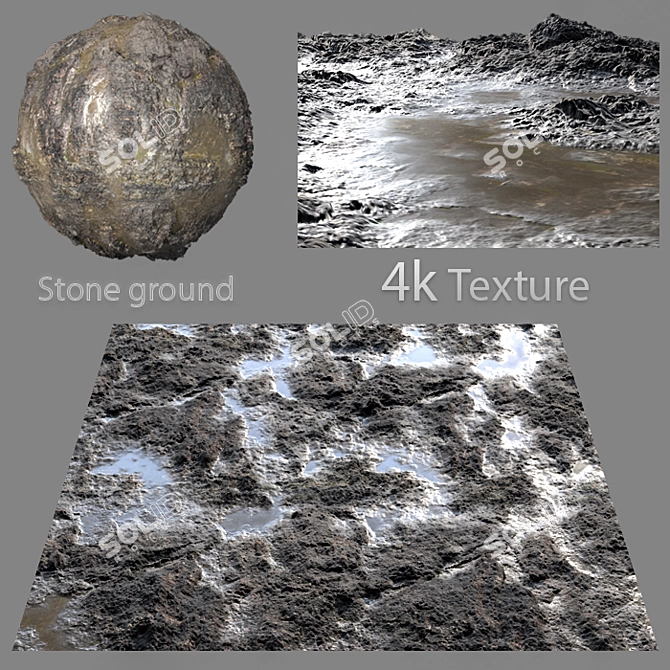 StoneGround Texture Kit 3D model image 1