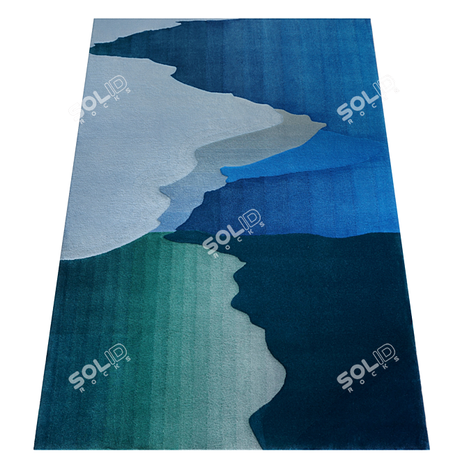 Oceanic Rhythms Rug 3D model image 3