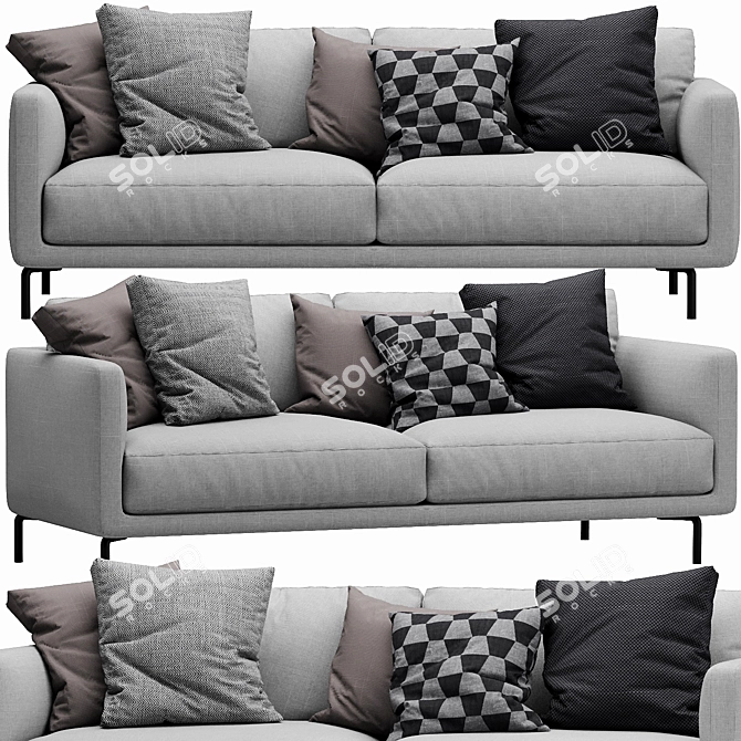 Modern Coco Sofa: Elegant and Versatile 3D model image 1