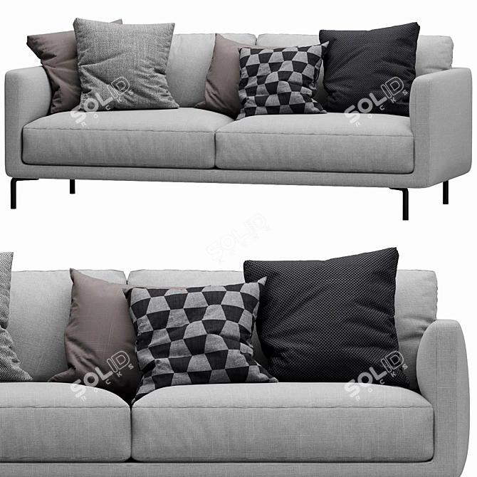 Modern Coco Sofa: Elegant and Versatile 3D model image 2