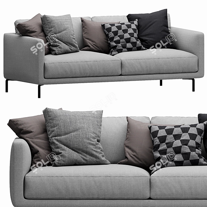 Modern Coco Sofa: Elegant and Versatile 3D model image 3