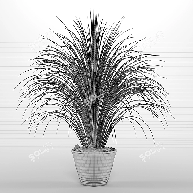 Exquisite Bouquet Grass: Perfect for Closeup Renders 3D model image 4