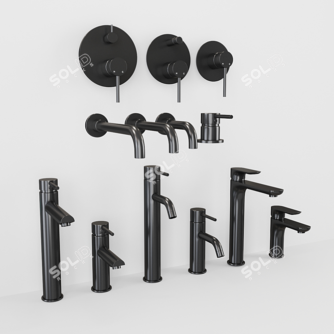 Feramolli Hidden Mixer Set - Elegant and Functional 3D model image 1