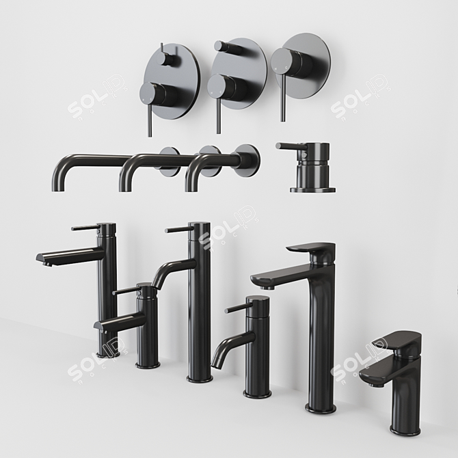 Feramolli Hidden Mixer Set - Elegant and Functional 3D model image 2