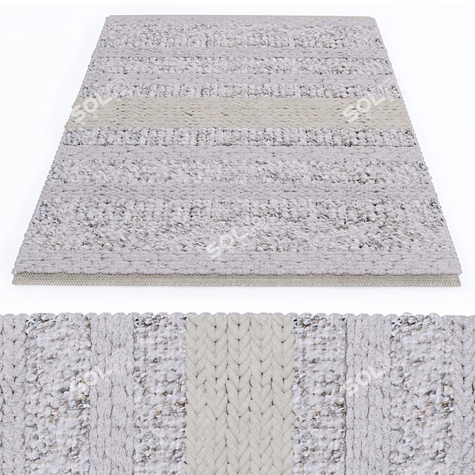 MiiiM Woven Rug: Beautifully Crafted 220x110 cm Design 3D model image 2