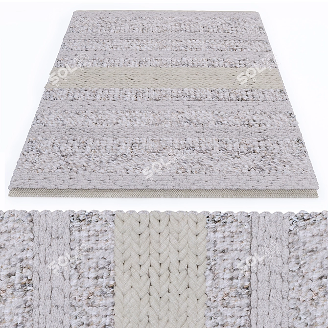 MiiiM Woven Rug: Beautifully Crafted 220x110 cm Design 3D model image 6