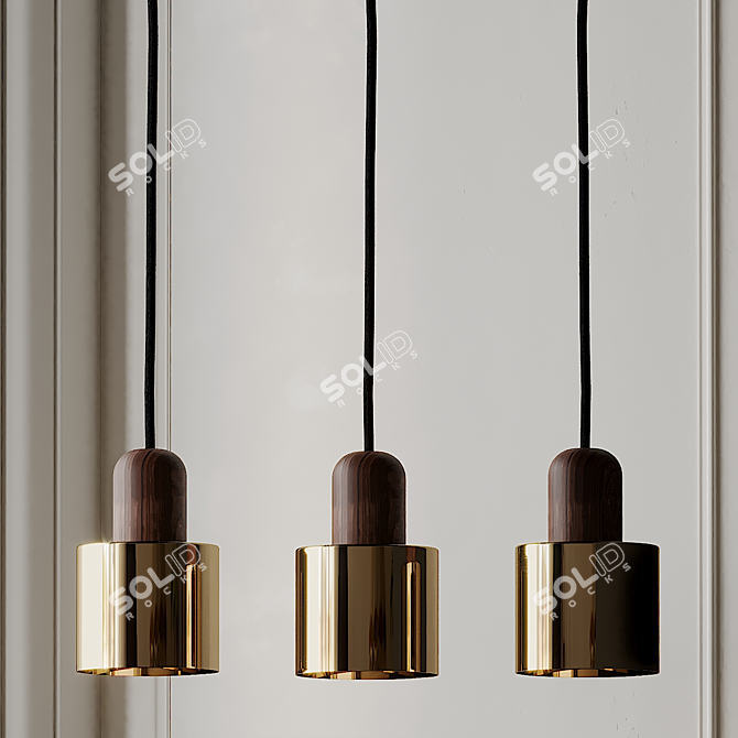 Elegant ARC and COMPOSERS Pendant 3D model image 4