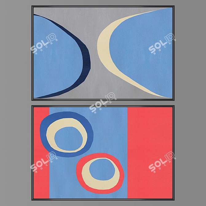 Elegant Wall Art Set 3D model image 1