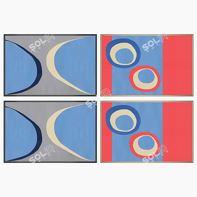 Elegant Wall Art Set 3D model image 2