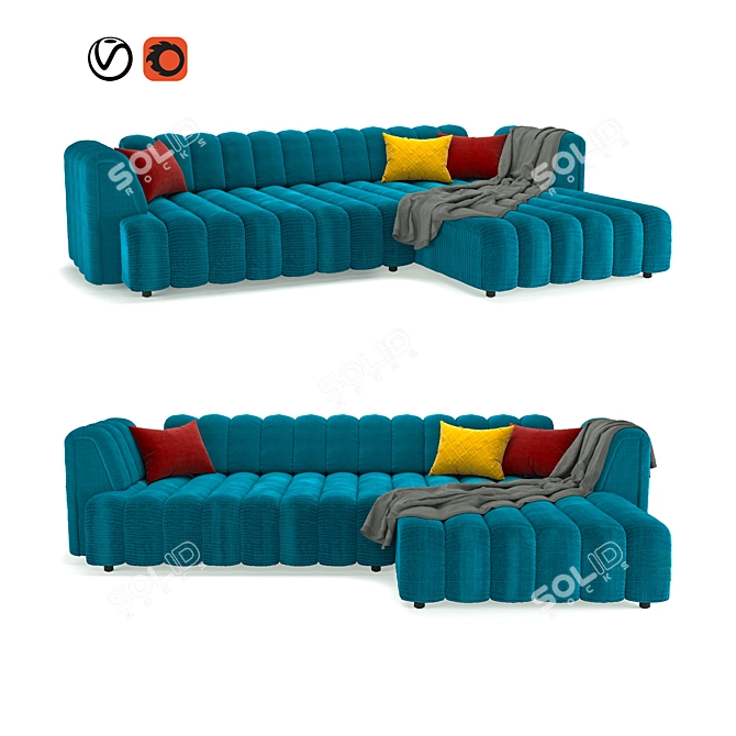 Cosmic Comfort Sofa 3D model image 1