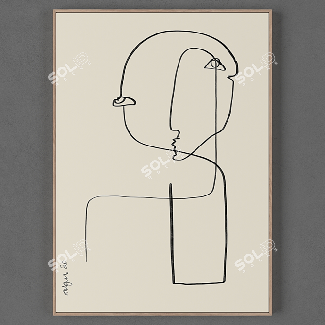 4 Frame Collection: Painting 703 3D model image 2