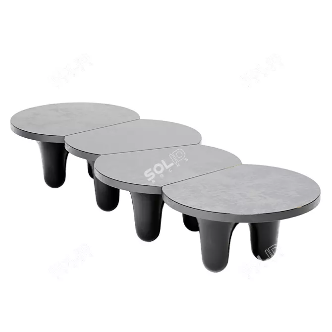 Sleek Mesh Table: Modern Design 3D model image 1