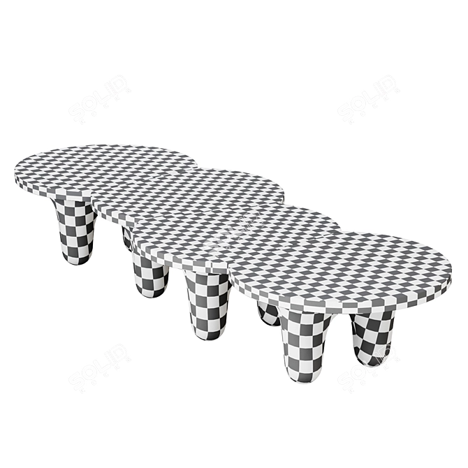 Sleek Mesh Table: Modern Design 3D model image 2