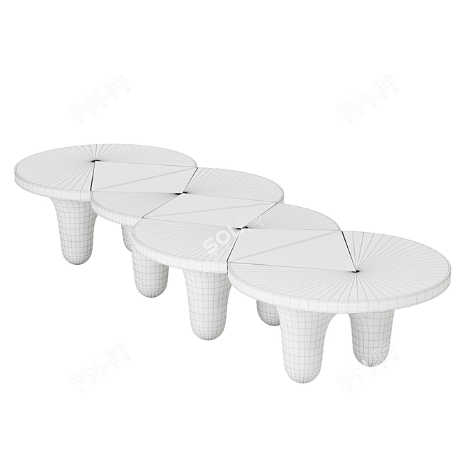 Sleek Mesh Table: Modern Design 3D model image 3