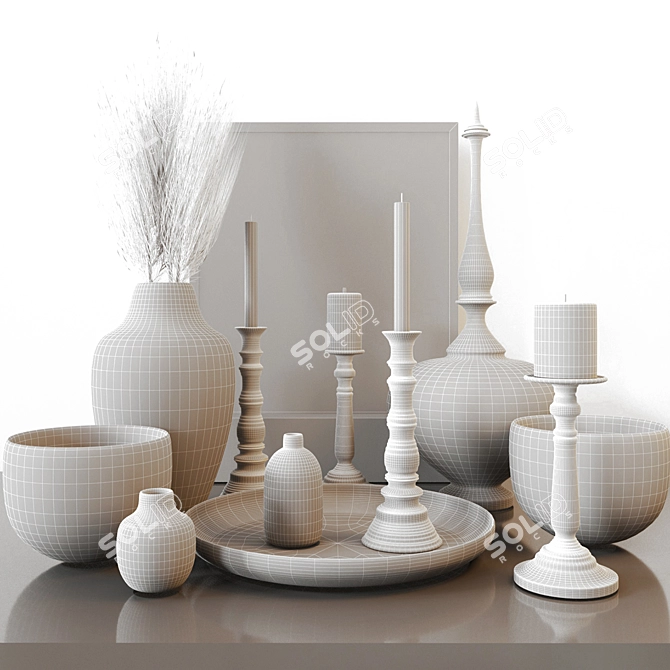 Stylish Decor Set: Vray + Corona (3dsmax 2016 + FBX + OBJ) 3D model image 3