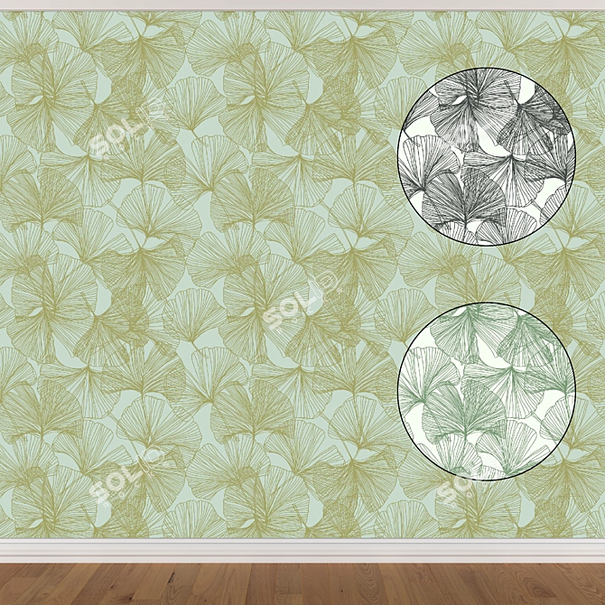 Seamless Wallpaper Set - 3 Colors 3D model image 1