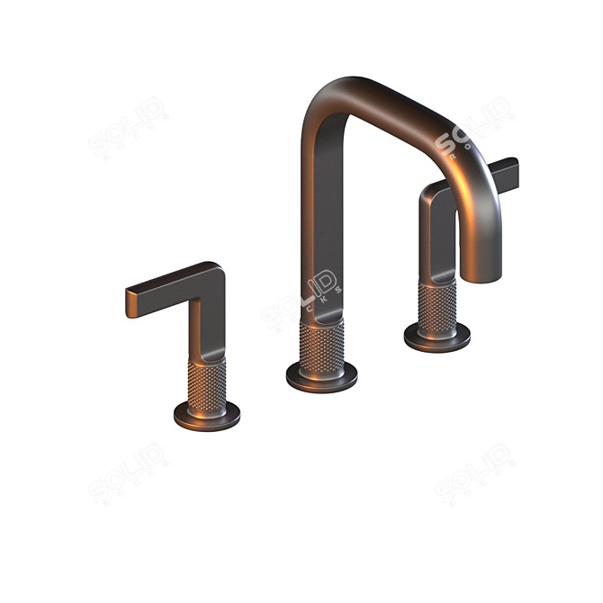 Gessi INCISO Art. 58011 Faucet: Elegant 3-Hole Basin Mixer 3D model image 1
