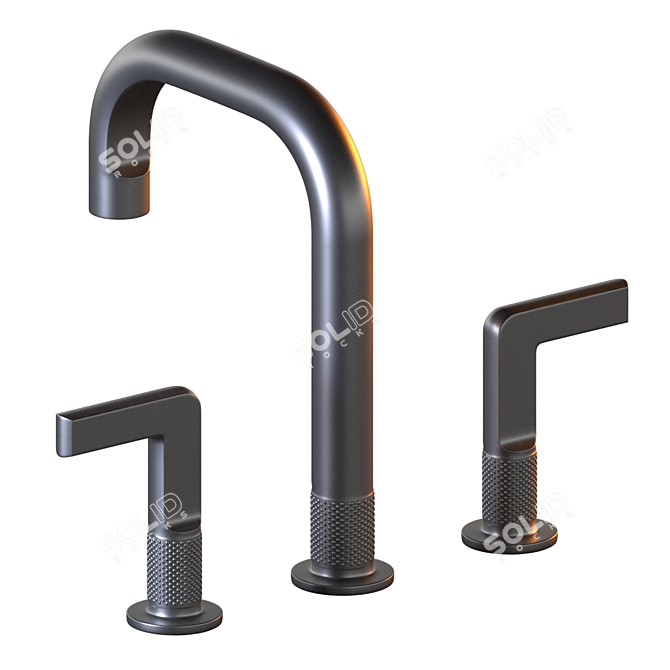 Gessi INCISO Art. 58011 Faucet: Elegant 3-Hole Basin Mixer 3D model image 2