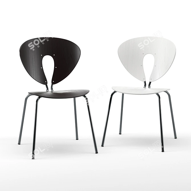 Stylish and Sturdy Stua Globus Chair 3D model image 2