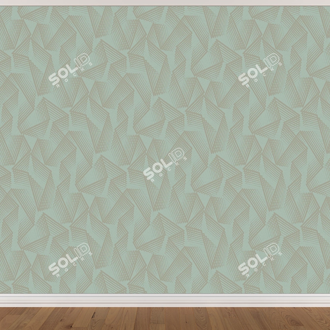 Seamless Wallpaper Set: 3 Colors 3D model image 2