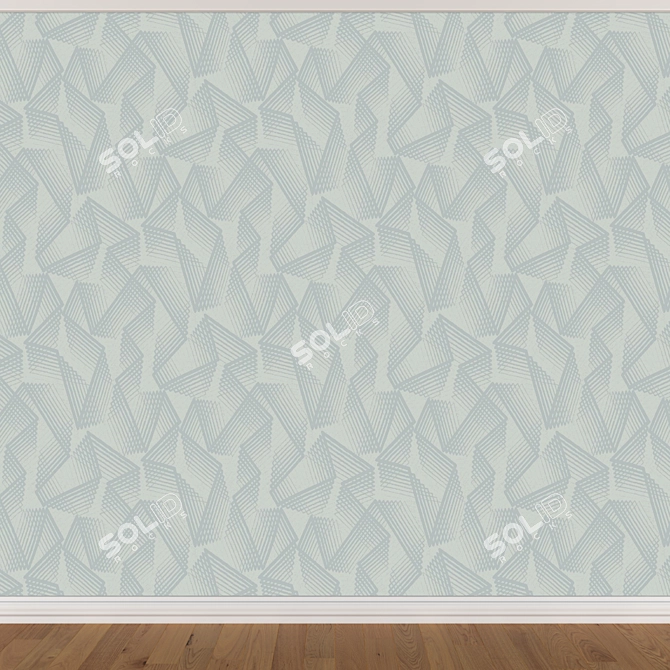 Seamless Wallpaper Set: 3 Colors 3D model image 4