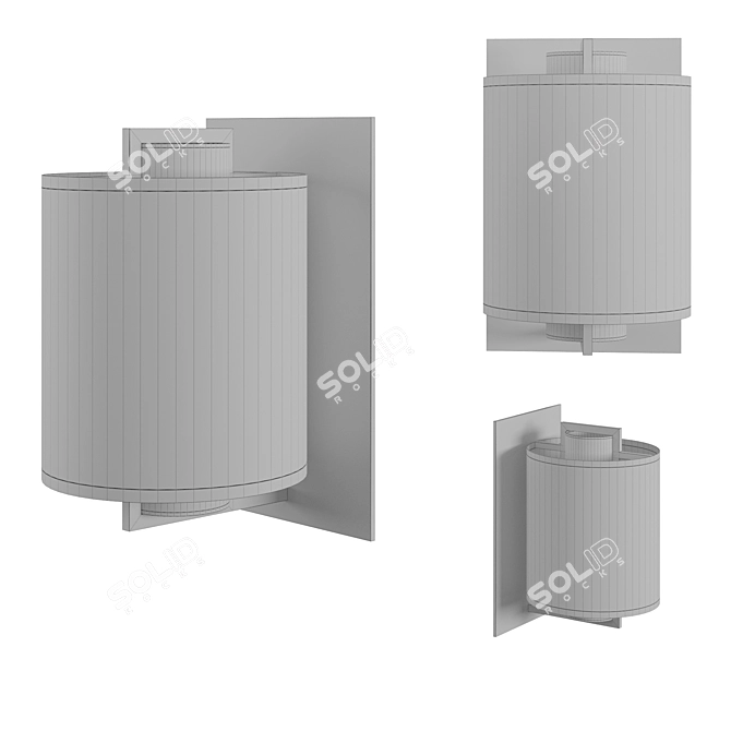 Sleek Black Wall Lamp: Klos 3D model image 2