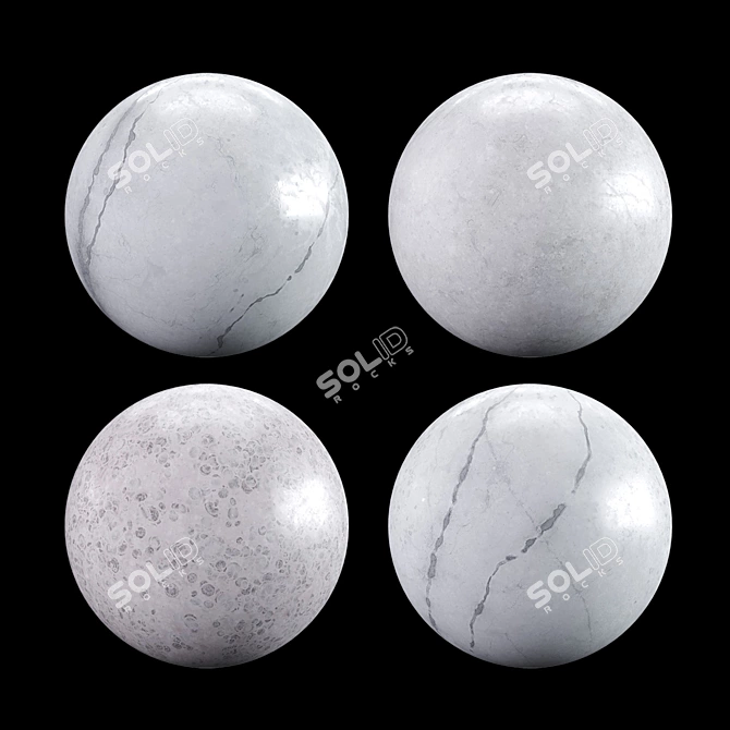 Marble White Carrara: Ready to Use PBR Texture 3D model image 2