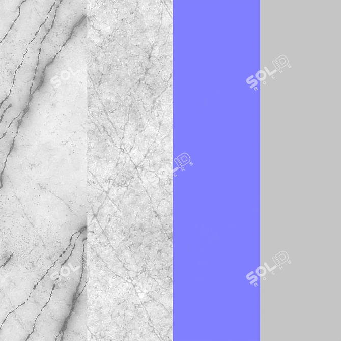 Marble White Carrara: Ready to Use PBR Texture 3D model image 3